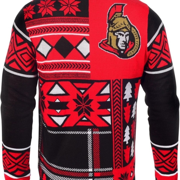 OTTAWA SENATORS UGLY CHRISTMAS SWEATER SIZE LARGE - Picture 2 of 3